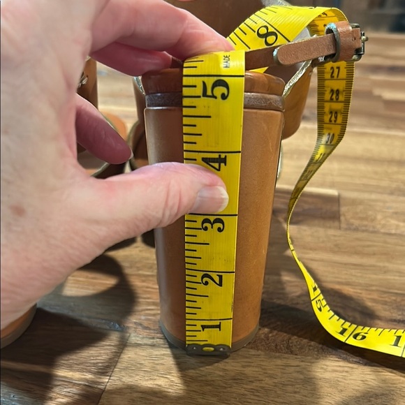 Chloe Tan Platform Sandals with Chunky Heel size 8 - Picture 12 of 15